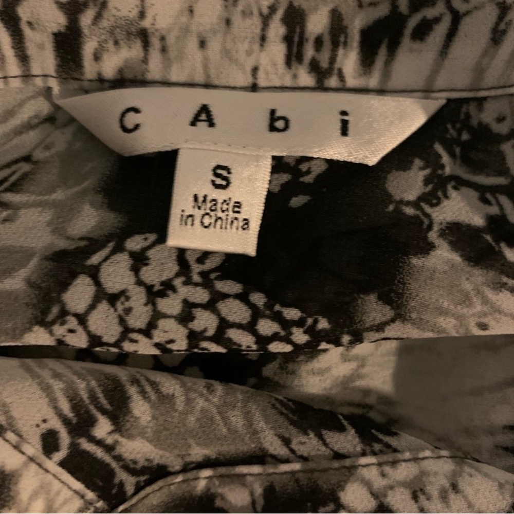 Cabi Snake Skin Print Sheer Button Up Top Python - Picture 6 of 6